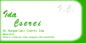 ida cserei business card